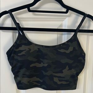 Victoria's Secret Pink Active Green and Black Camo Sports Bra
